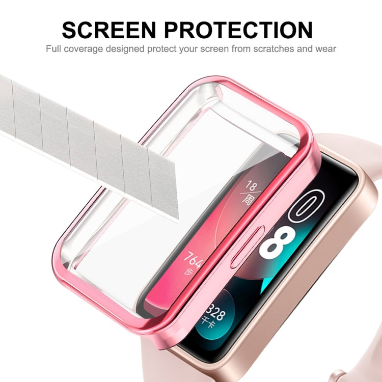 ENKAY Hat-Prince Full Coverage Electroplated Soft TPU Case with Screen Protection, For Huawei Band 10 / 9 / 8