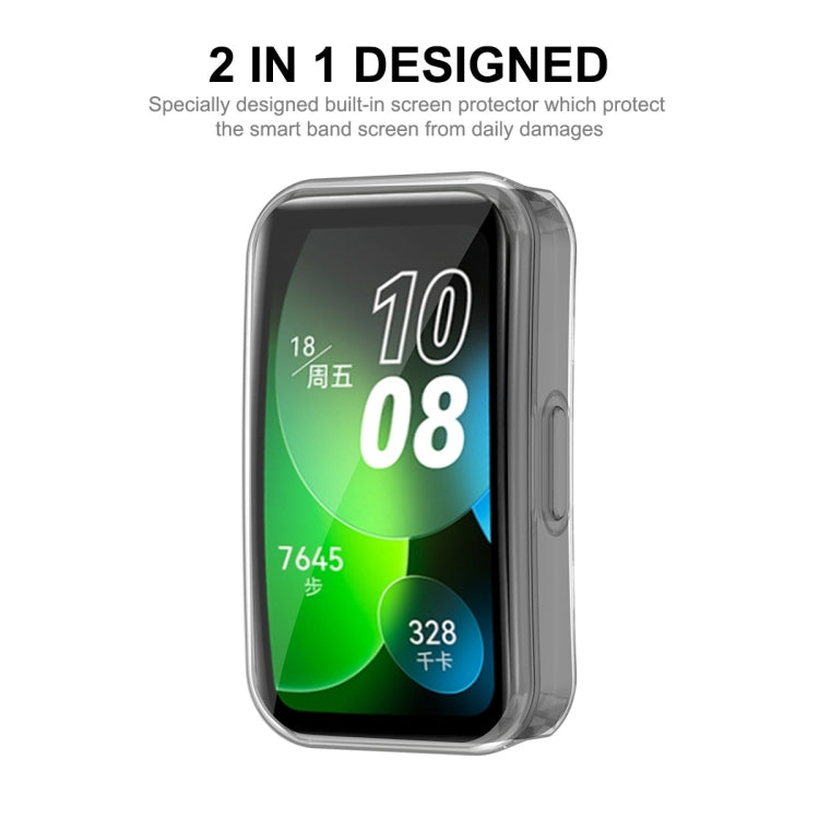 ENKAY Hat-Prince Étui de montre transparent en TPU souple avec protection d'écran pour Huawei Band 8/9