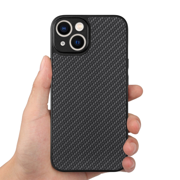 Carbon Fiber Texture Leather Back Phone Case, For iPhone 13, For iPhone 13 Pro, For iPhone 13 Pro Max, For iPhone 12 mini