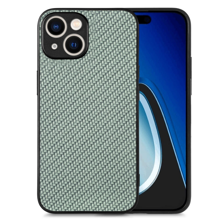 Carbon Fiber Texture Leather Back Phone Case, For iPhone 15 Plus, For iPhone 14 Pro Max, For iPhone 13 mini, For  iPhone 15