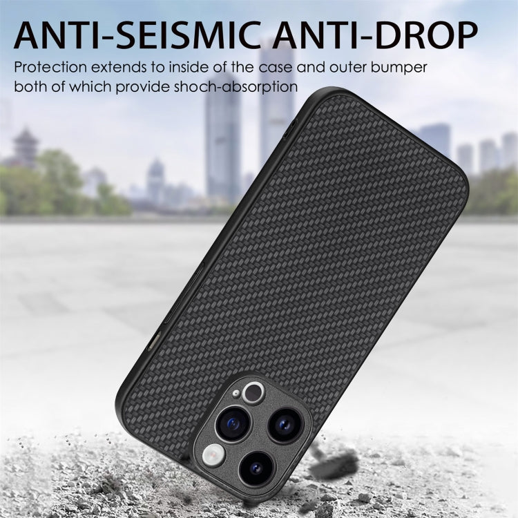 Carbon Fiber Texture Leather Back Phone Case, For iPhone 15 Plus, For iPhone 14 Pro Max, For iPhone 13 mini, For  iPhone 15