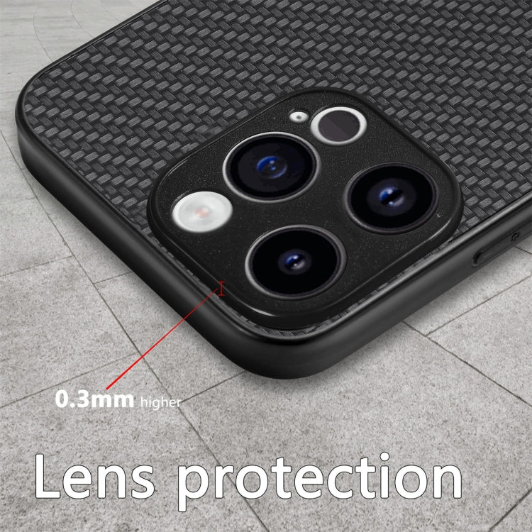 Carbon Fiber Texture Leather Back Phone Case, For iPhone 15 Plus, For iPhone 14 Pro Max, For iPhone 13 mini, For  iPhone 15