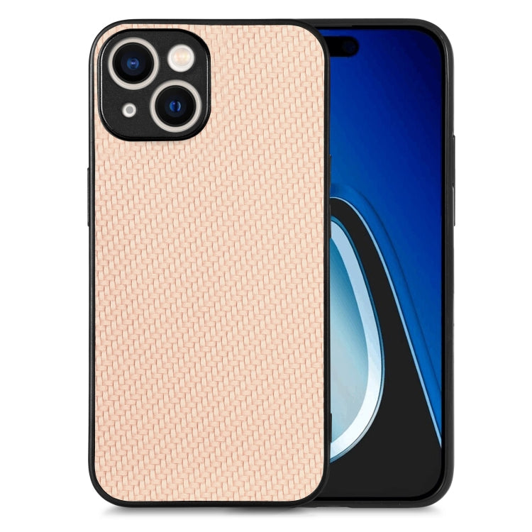 Carbon Fiber Texture Leather Back Phone Case, For iPhone 15 Plus, For iPhone 14 Pro Max, For iPhone 13 mini, For  iPhone 15