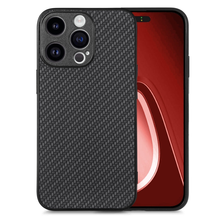 Carbon Fiber Texture Leather Back Phone Case, For iPhone 15 Pro Max, For iPhone 14 Pro, For iPhone 15 Pro, For iPhone 14 Plus