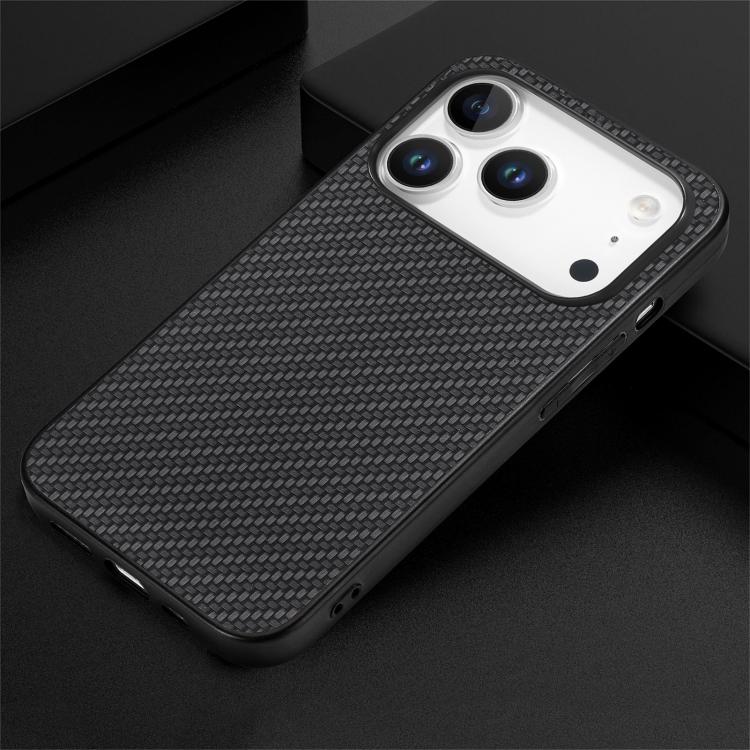 Carbon Fiber Texture Leather Back Phone Case, For iPhone 15 Pro Max, For iPhone 14 Pro, For iPhone 15 Pro, For iPhone 14 Plus