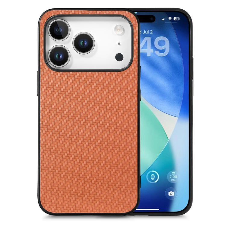 Carbon Fiber Texture Leather Back Phone Case, For iPhone 15 Pro Max, For iPhone 14 Pro, For iPhone 15 Pro, For iPhone 14 Plus