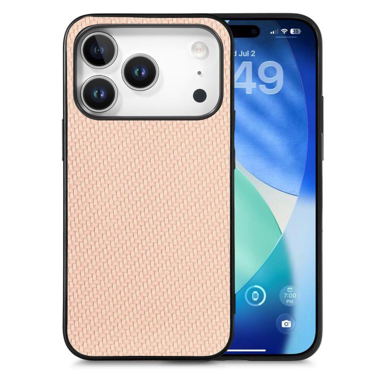 Carbon Fiber Texture Leather Back Phone Case, For iPhone 15 Pro Max, For iPhone 14 Pro, For iPhone 15 Pro, For iPhone 14 Plus