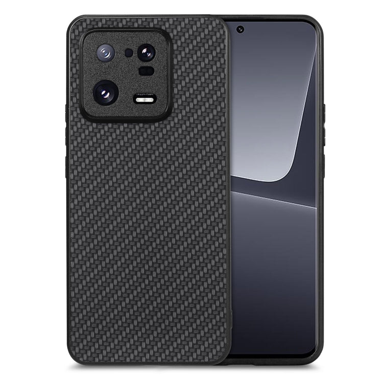 Carbon Fiber Texture Leather Back Cover Phone Case