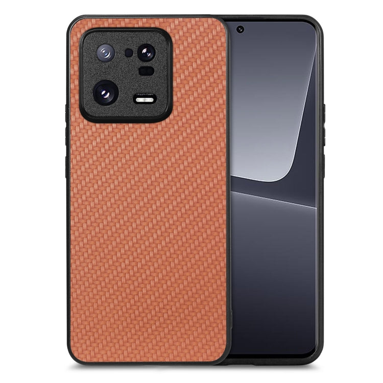 Carbon Fiber Texture Leather Back Cover Phone Case