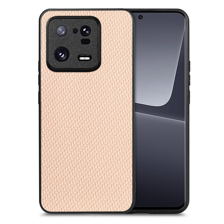 Carbon Fiber Texture Leather Back Cover Phone Case