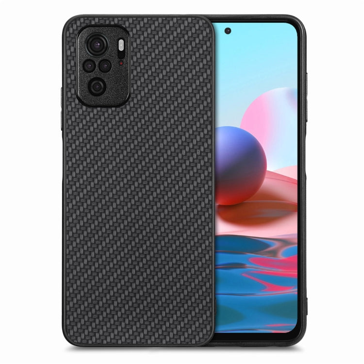 Carbon Fiber Texture Leather Back Cover Phone Case