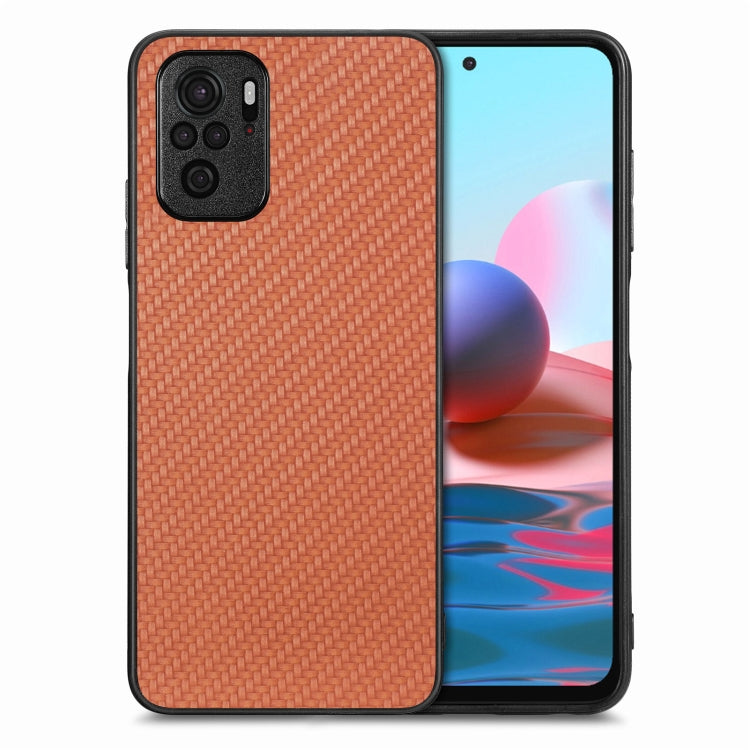 Carbon Fiber Texture Leather Back Cover Phone Case