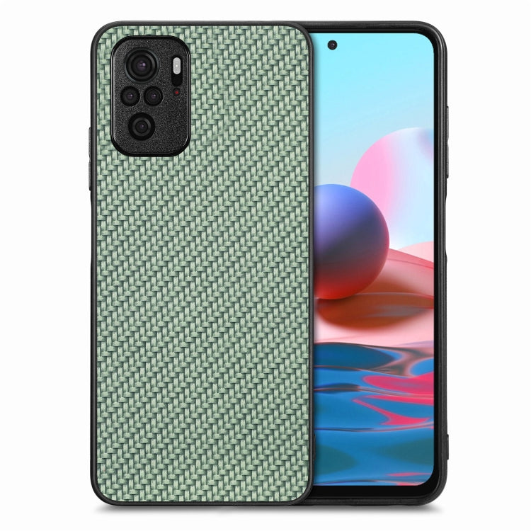 Carbon Fiber Texture Leather Back Cover Phone Case
