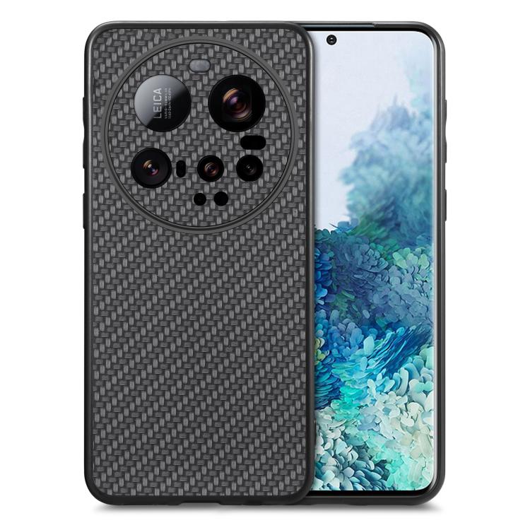 Carbon Fiber Texture Leather Back Cover Phone Case