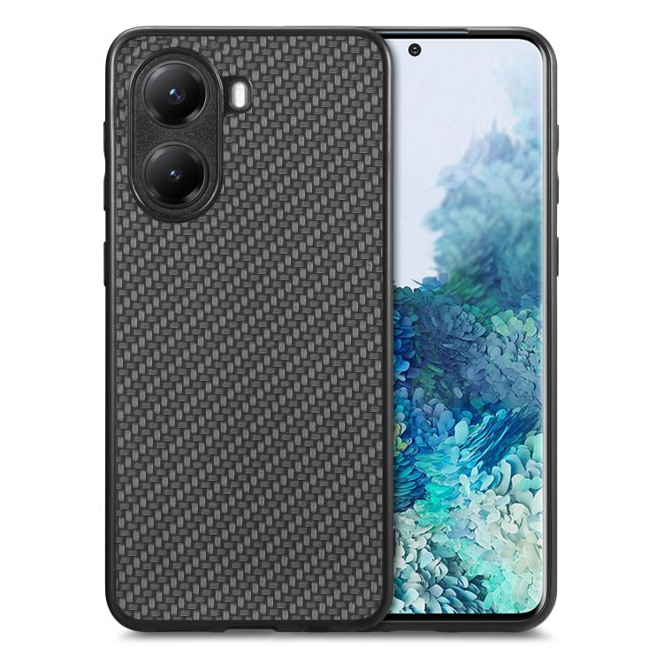 Carbon Fiber Texture Leather Back Cover Phone Case