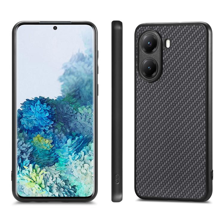 Carbon Fiber Texture Leather Back Cover Phone Case