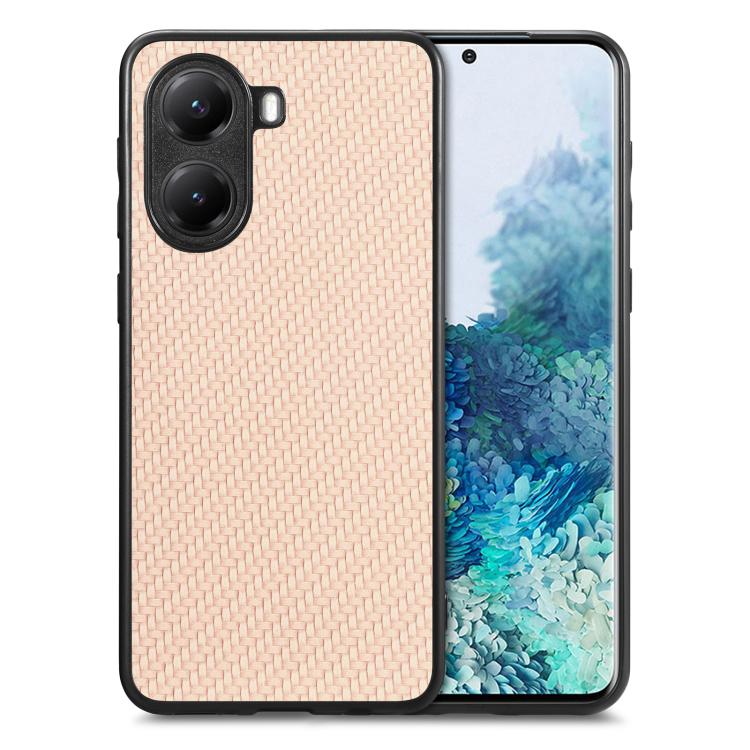 Carbon Fiber Texture Leather Back Cover Phone Case