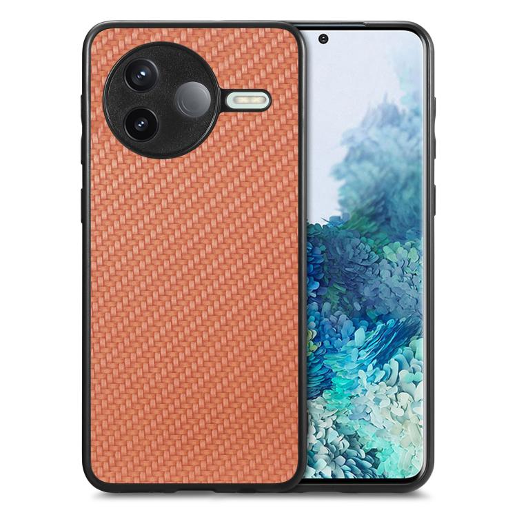 Carbon Fiber Texture Leather Back Cover Phone Case