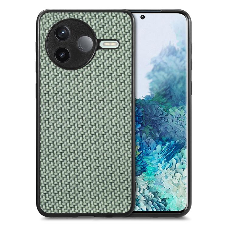 Carbon Fiber Texture Leather Back Cover Phone Case