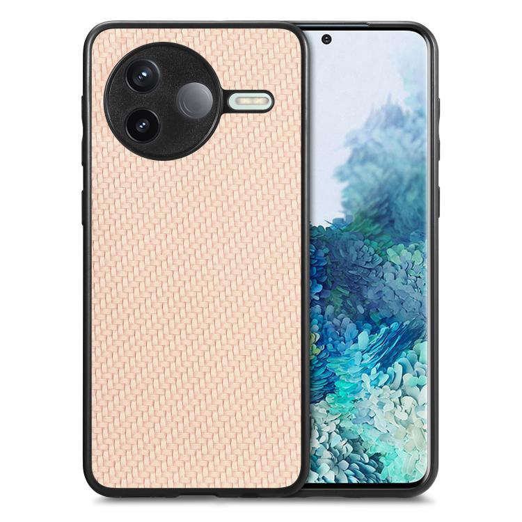 Carbon Fiber Texture Leather Back Cover Phone Case