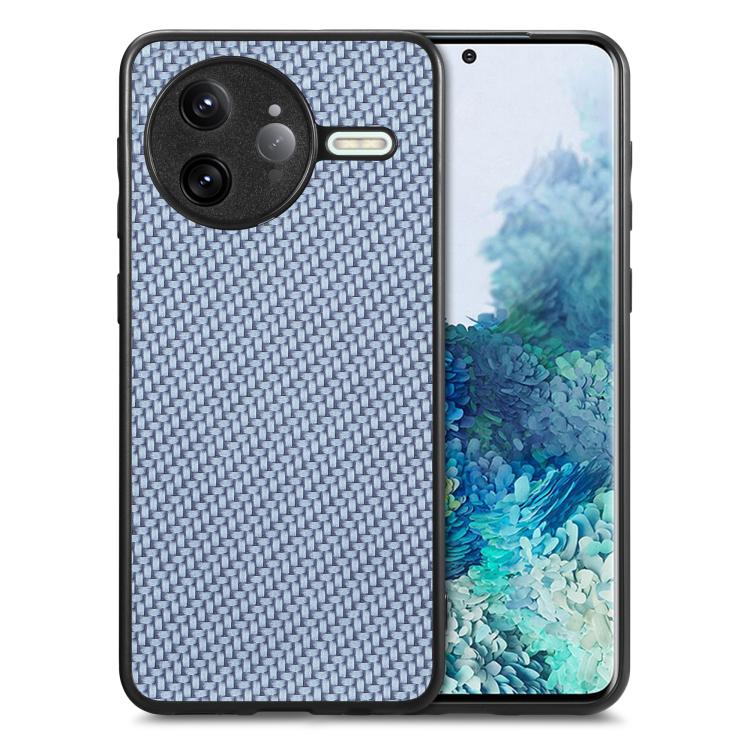 Carbon Fiber Texture Leather Back Cover Phone Case