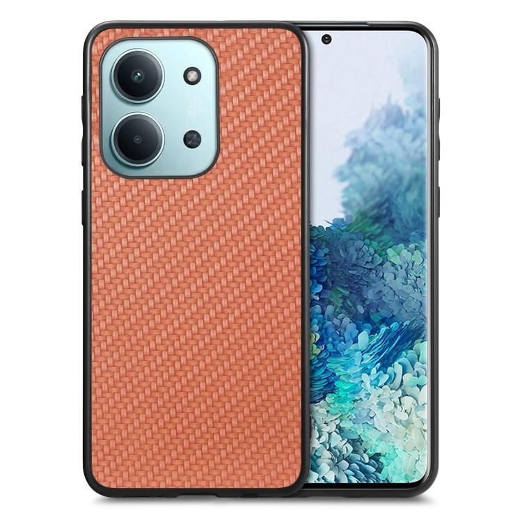 Carbon Fiber Texture Leather Back Cover Phone Case