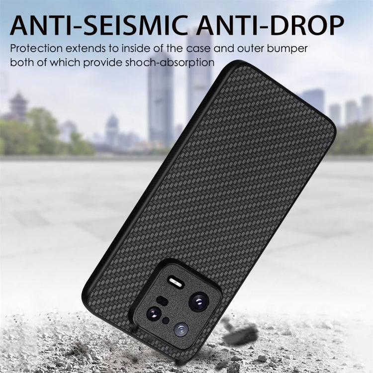 Carbon Fiber Texture Leather Back Cover Phone Case