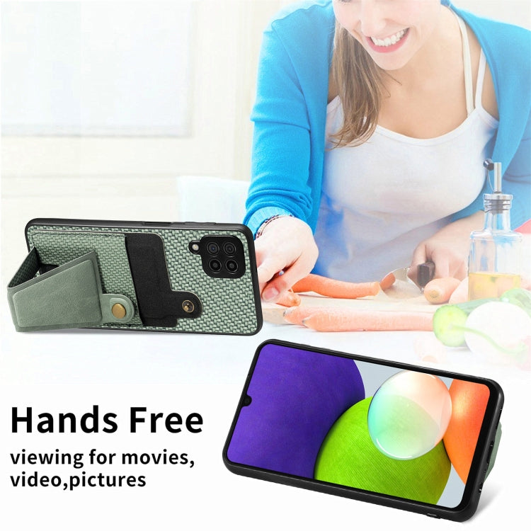 Carbon Fiber Wallet Flip Card K-shaped Holder Phone Case, For Samsung Galaxy A36, For Samsung Galaxy S24 Ultra 5G, For Samsung Galaxy S24+ 5G, For Samsung Galaxy A22 4G
