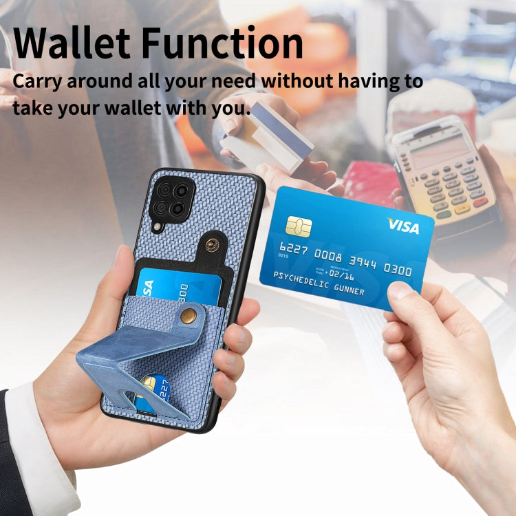 Carbon Fiber Wallet Flip Card K-shaped Holder Phone Case, For Samsung Galaxy A57 5G, For Samsung Galaxy A37 5G, For Samsung Galaxy S25 Edge 5G, For Samsung Galaxy A56 5G