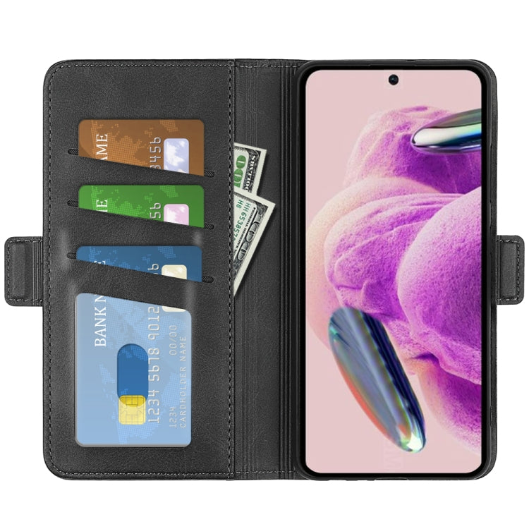 Dual-side Magnetic Buckle Horizontal Flip Leather Phone Case, For Redmi Note 12S