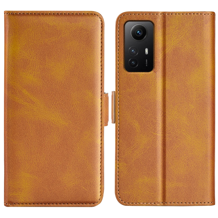Dual-side Magnetic Buckle Horizontal Flip Leather Phone Case, For Redmi Note 12S