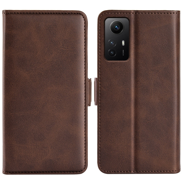 Dual-side Magnetic Buckle Horizontal Flip Leather Phone Case, For Redmi Note 12S