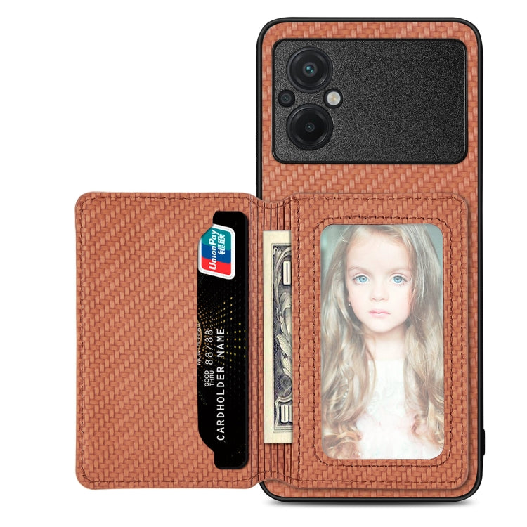 Carbon Fiber Magnetic Card Bag Phone Case