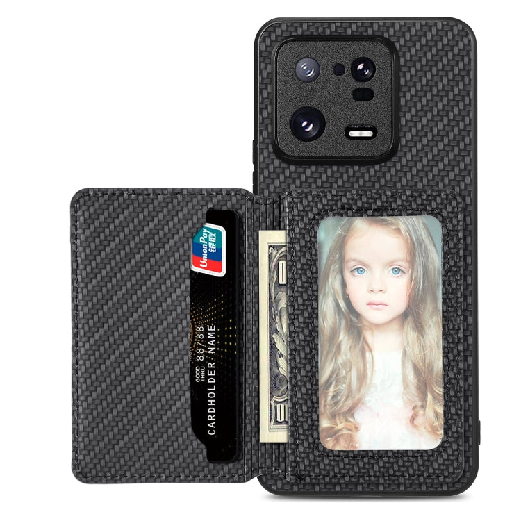 Carbon Fiber Magnetic Card Bag Phone Case