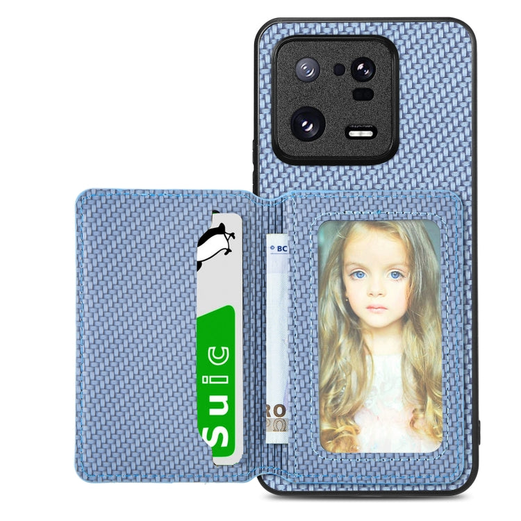 Carbon Fiber Magnetic Card Bag Phone Case