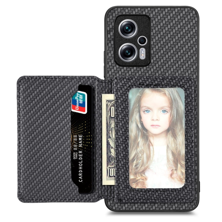 Carbon Fiber Magnetic Card Bag Phone Case