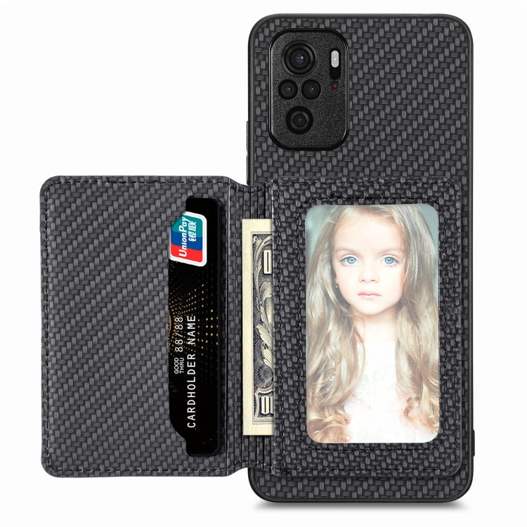 Carbon Fiber Magnetic Card Bag Phone Case
