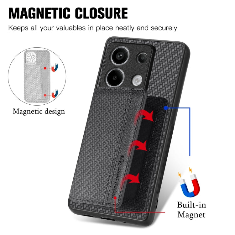 Carbon Fiber Magnetic Card Bag Phone Case