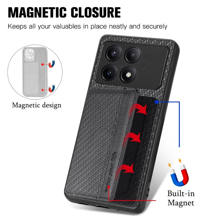 Carbon Fiber Magnetic Card Bag Phone Case