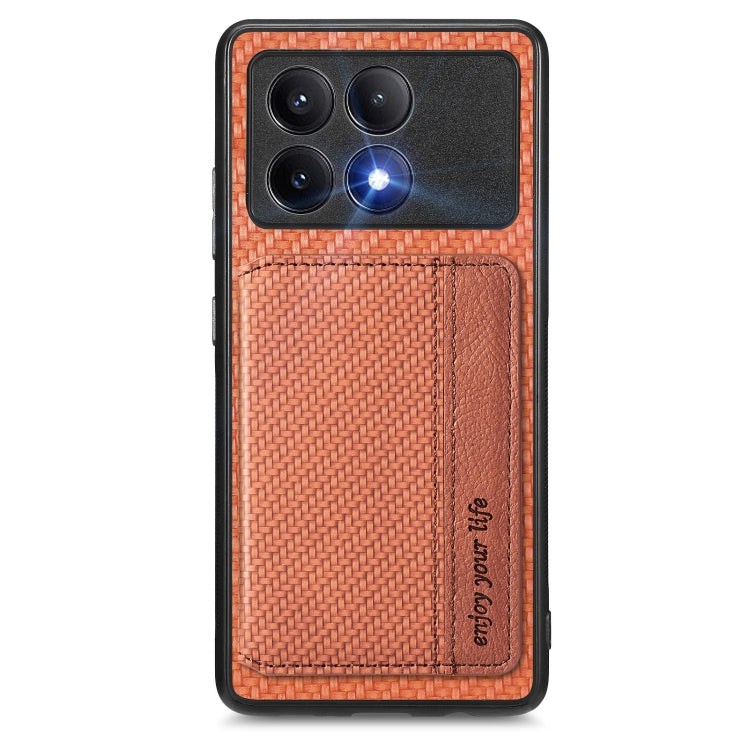 Carbon Fiber Magnetic Card Bag Phone Case