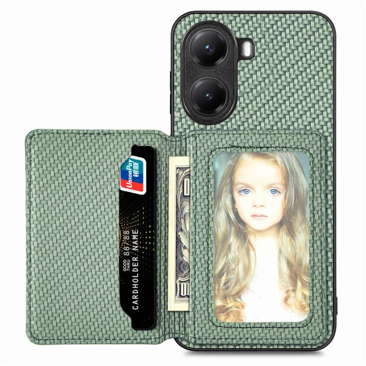 Carbon Fiber Magnetic Card Bag Phone Case, For Xiaomi 15T, For Redmi K80 Pro / Poco F7 Ultra, For Redmi K80 / Poco F7 Pro, For Redmi Turbo 4