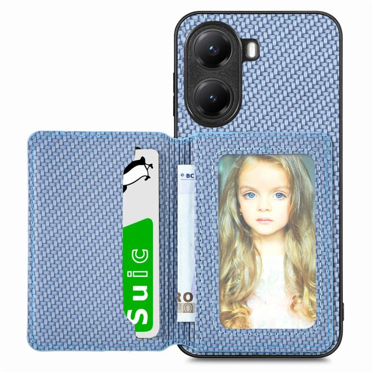 Carbon Fiber Magnetic Card Bag Phone Case