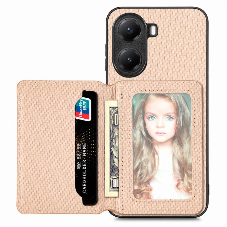 Carbon Fiber Magnetic Card Bag Phone Case