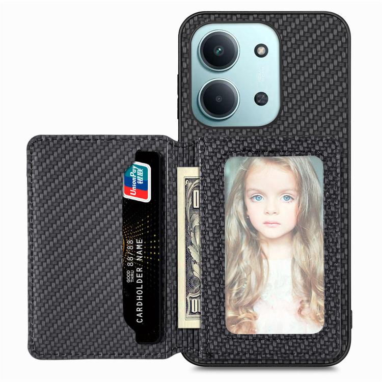 Carbon Fiber Magnetic Card Bag Phone Case