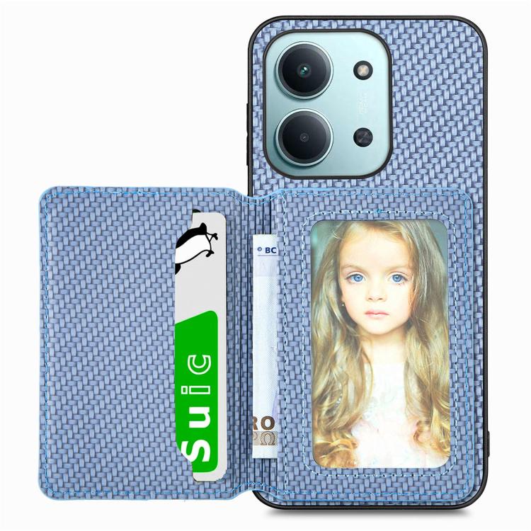 Carbon Fiber Magnetic Card Bag Phone Case