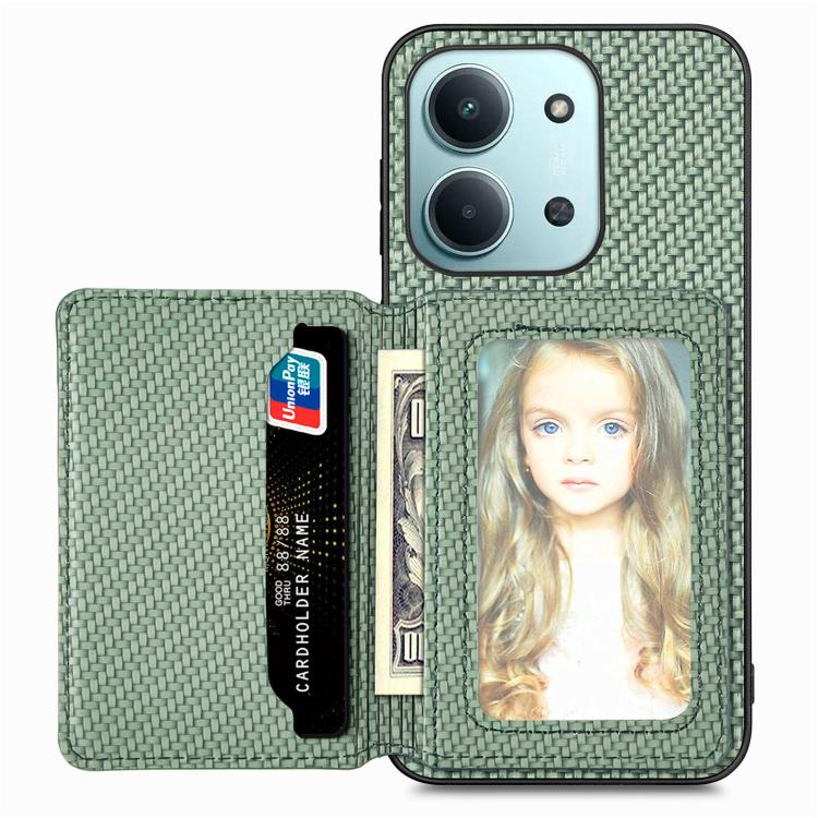 Carbon Fiber Magnetic Card Bag Phone Case