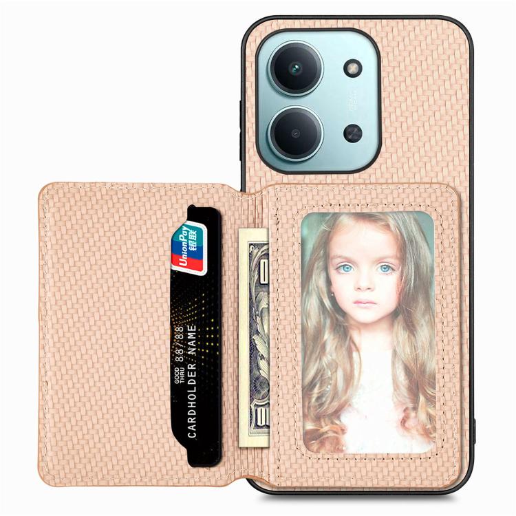 Carbon Fiber Magnetic Card Bag Phone Case