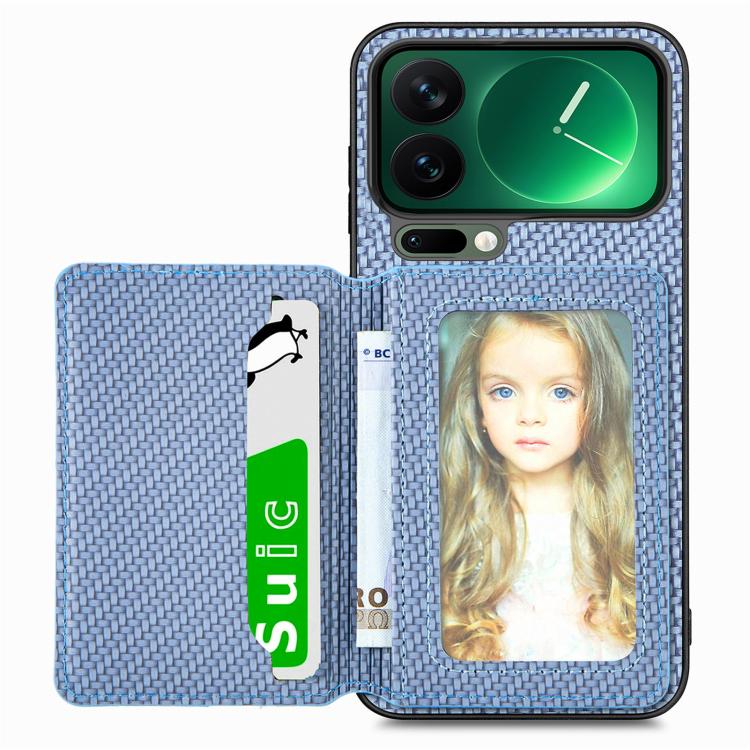 Carbon Fiber Magnetic Card Bag Phone Case