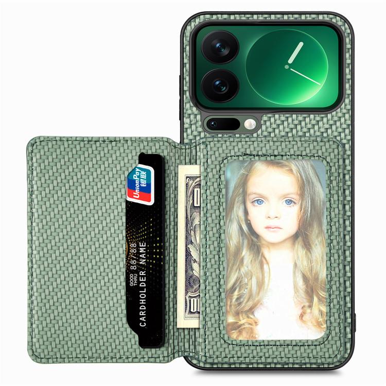 Carbon Fiber Magnetic Card Bag Phone Case