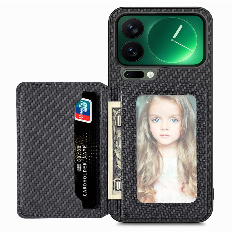 Carbon Fiber Magnetic Card Bag Phone Case
